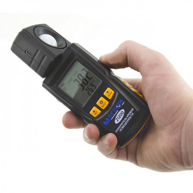 Цифровой измеритель освещенности (Люксметр) МЕГЕОН 21200 Цифровой измеритель освещенности (Люксметр) МЕГЕОН 21200