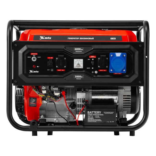Генератор бензиновый RS-7000E, 6 кВт, 230В, электростартер MTX