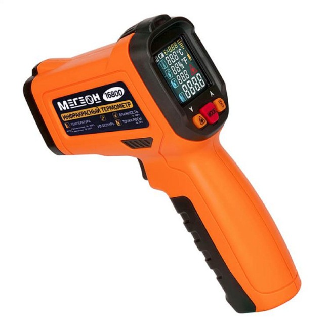 Инфракрасный термометр с термопарой МЕГЕОН 16800 Инфракрасный термометр с термопарой МЕГЕОН 16800