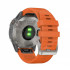 Часы Garmin Fenix 6 Sapphire титановый с оранжевым ремешком