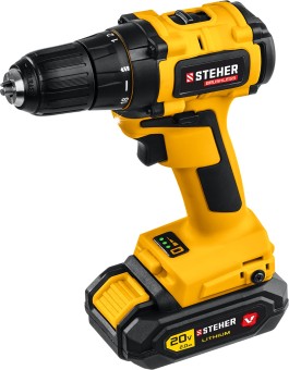 Дрель-шуруповерт бесщеточная CDB-200-1 STEHER 1 АКБ