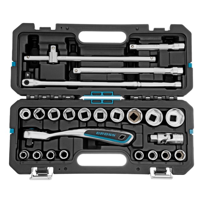 Набор инструментов 1/2", CrV 24 предмета Gross Набор инструментов 1/2", CrV 24 предмета Gross