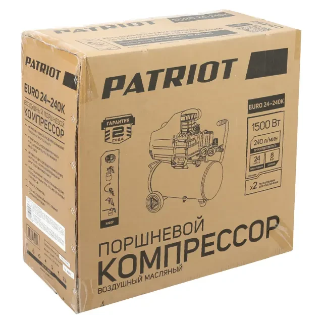 Компрессор поршневой масляный Patriot EURO 24-240K