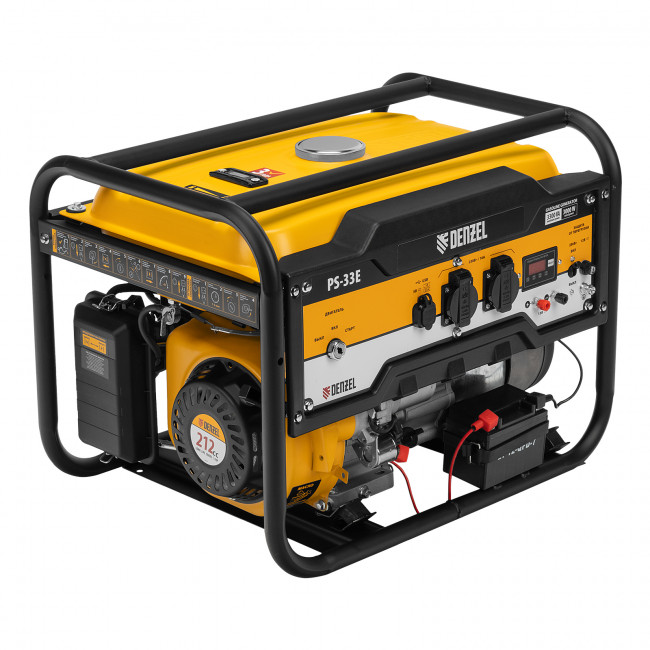 Генератор бензиновый PS-33E, 3.3 кВт Denzel Генератор бензиновый PS-33E, 3.3 кВт Denzel