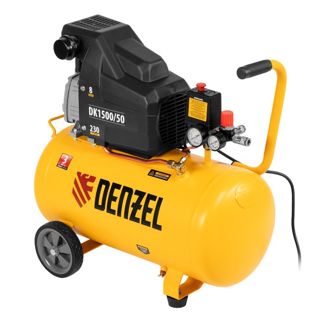 Компрессор воздушный коаксиальный DK1500/50 Х-PRO Denzel Компрессор воздушный коаксиальный DK1500/50 Х-PRO Denzel