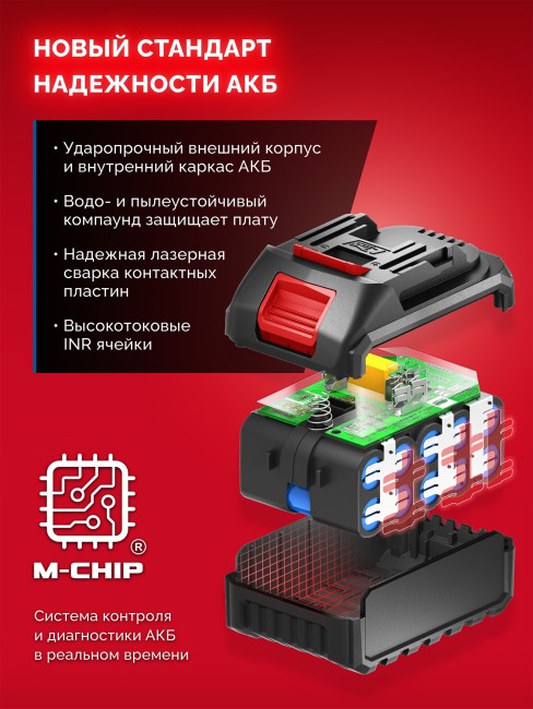 Аккумулятор LMS АКБ-20-2 ЗУБР 20 В, 2.0 А·ч