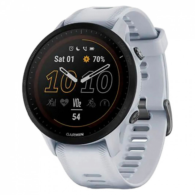 Часы Garmin Forerunner 955 Solar с белым ремешком Часы Garmin Forerunner 955 Solar с белым ремешком