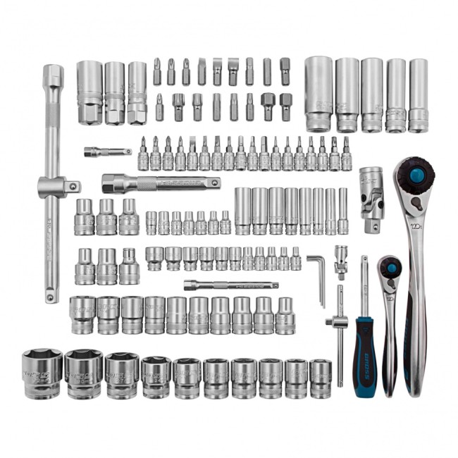 Набор инструментов 1/4", 1/2" CrV 109 предметов Gross Набор инструментов 1/4", 1/2" CrV 109 предметов Gross