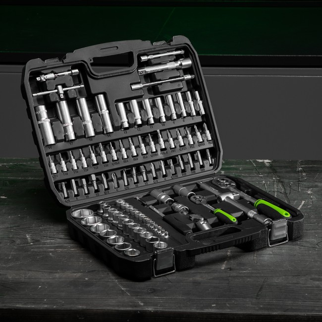 Набор инструмента 1/2", 1/4" 108 предметов Сибртех Набор инструмента 1/2", 1/4" 108 предметов Сибртех