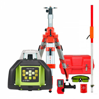 Комплект: ротационный нивелир RGK SP-610G + штатив RGK SH-170, рейка RGK LR-2 Комплект: ротационный нивелир RGK SP-610G + штатив RGK SH-170, рейка RGK LR-2