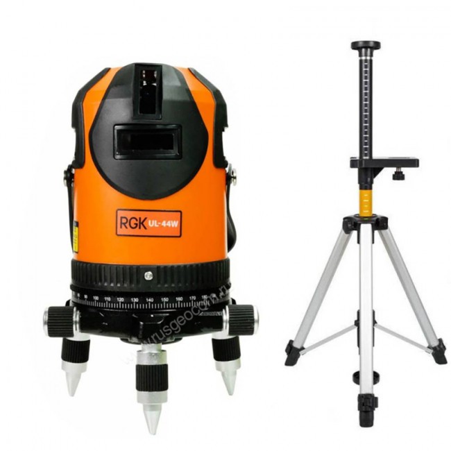 Лазерный уровень RGK UL-44W + штанга-упор RGK CG-2 Лазерный уровень RGK UL-44W + штанга-упор RGK CG-2