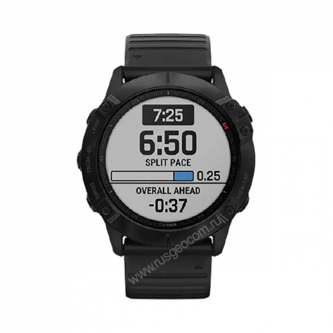 Часы Garmin Fenix 6X Pro черные с черным ремешком