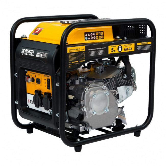 Генератор инверторный GT-2500iF, 2.5 кВт Denzel