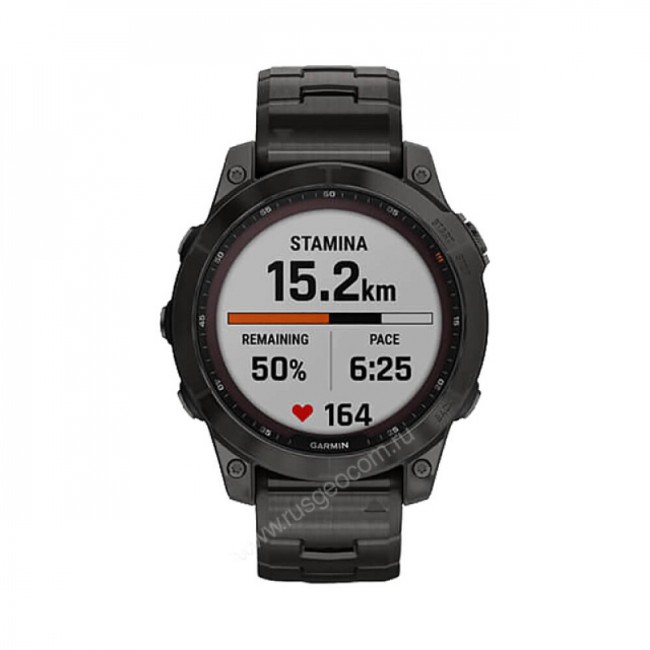 Часы Garmin Fenix 7 Sapphire Solar титановый угольно-серый DLC с угольно-серым титановым DLC браслетом Часы Garmin Fenix 7 Sapphire Solar титановый угольно-серый DLC с угольно-серым титановым DLC браслетом