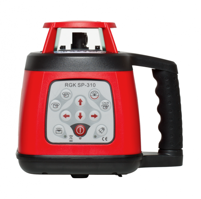 Комплект: ротационный нивелир RGK SP-310 + штатив, рейка Комплект: ротационный нивелир RGK SP-310 + штатив, рейка